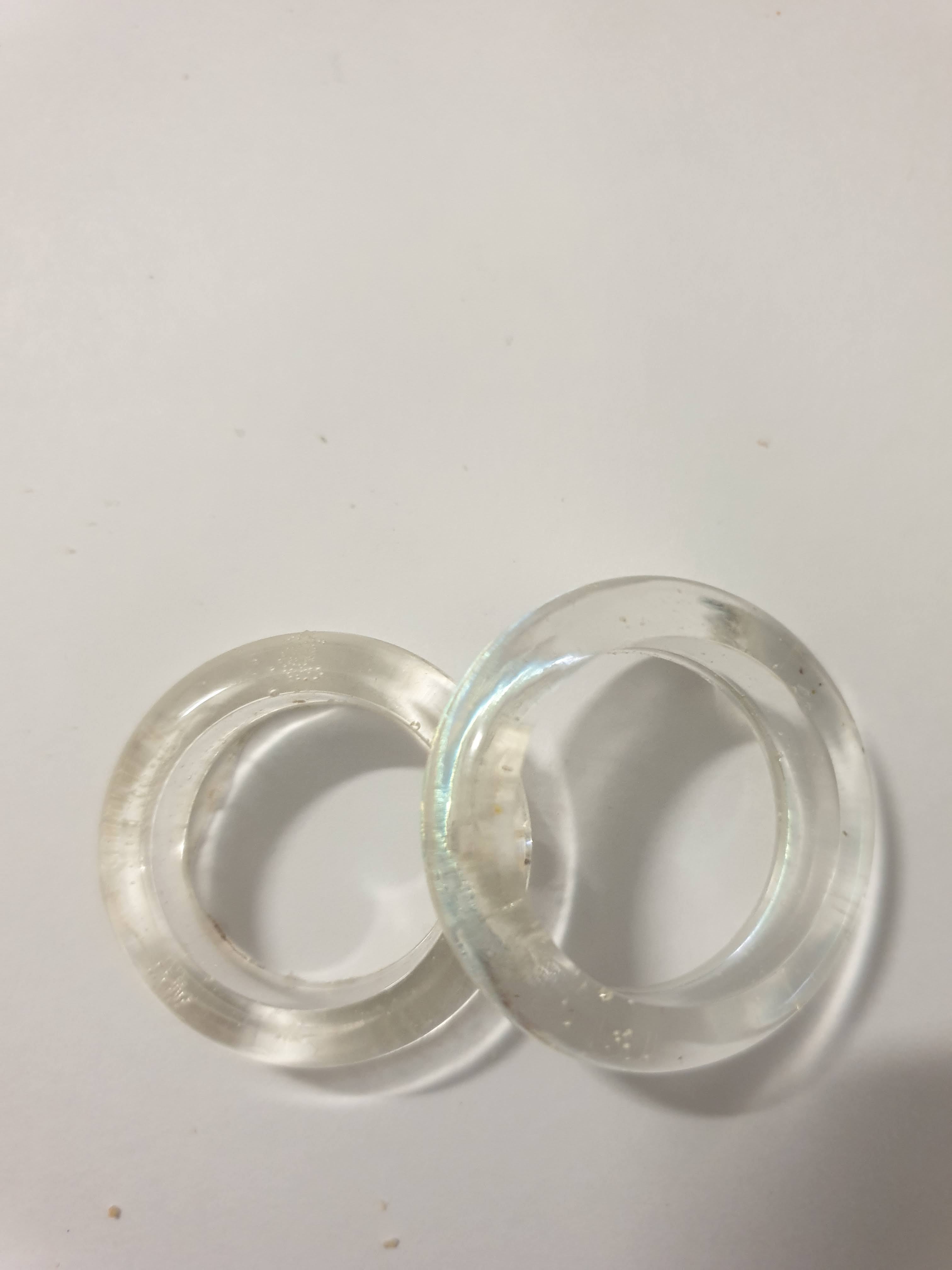Bague en Résine Époxy Transparente – Fait Main