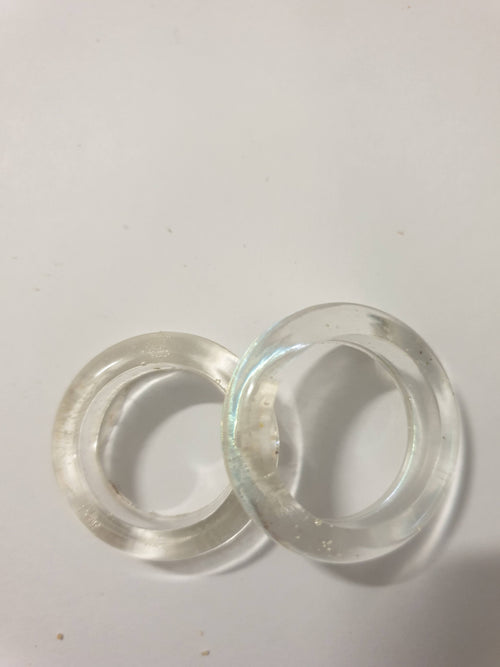 Bague en Résine Époxy Transparente – Fait Main