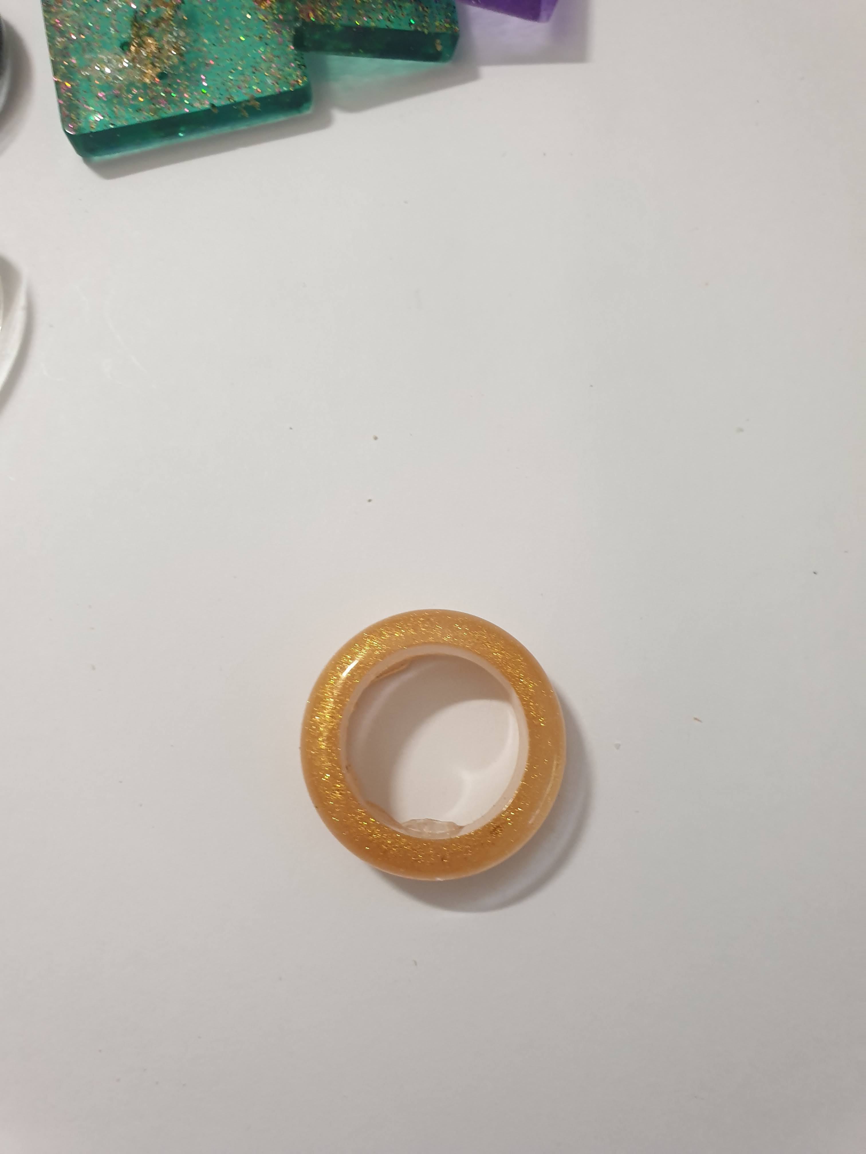 Bague en Résine Époxy Couleur Cuivre – Fait Main