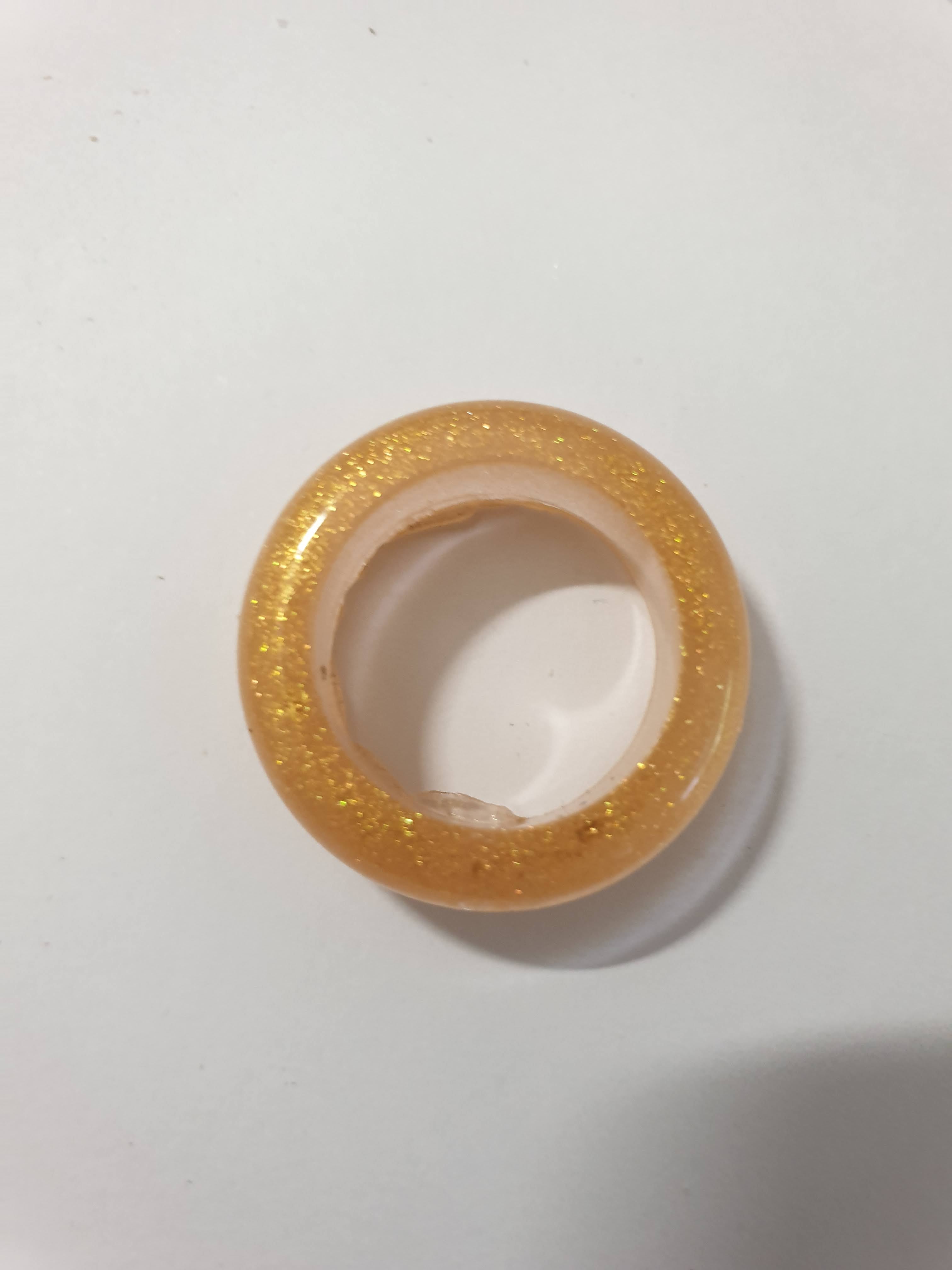 Bague en Résine Époxy Couleur Cuivre – Fait Main