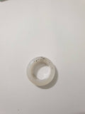 Bague en Résine Époxy Transparente Paillettes Bleues – Fait Main